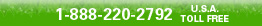 1.888.220.2792 USA Toll Free